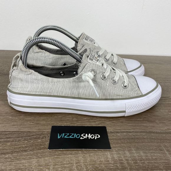 converse grey slip on womens